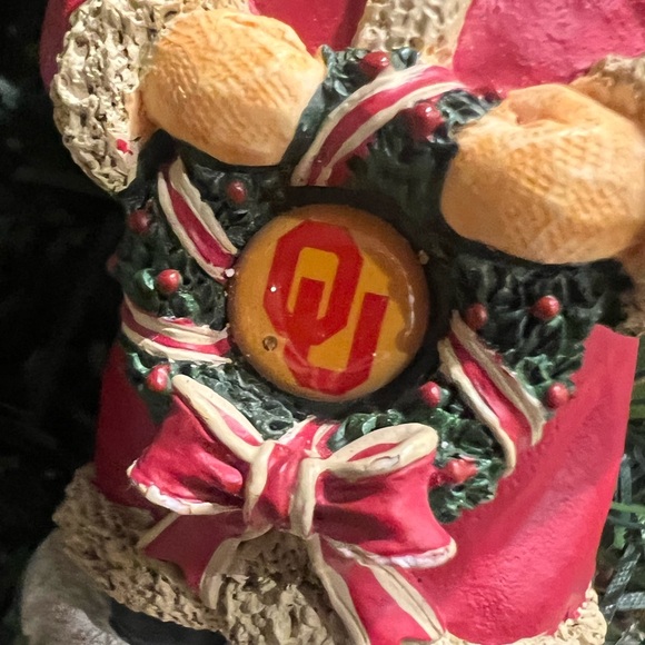 University of Oklahoma collegiate collectibles Christmas Santa ornament. Sooners - Picture 3 of 5